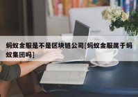 蚂蚁金服是不是区块链公司[蚂蚁金服属于蚂蚁集团吗]